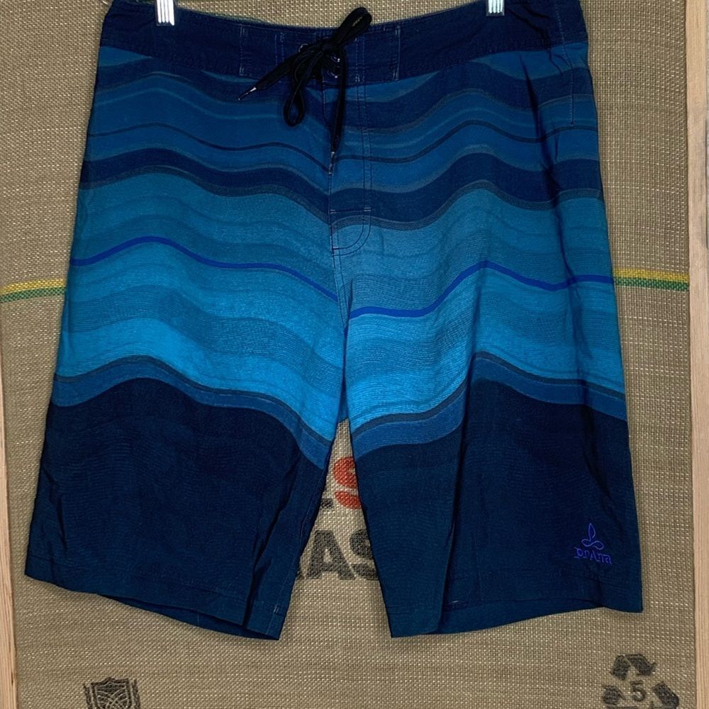 Prana Multitone Blue Board Shorts